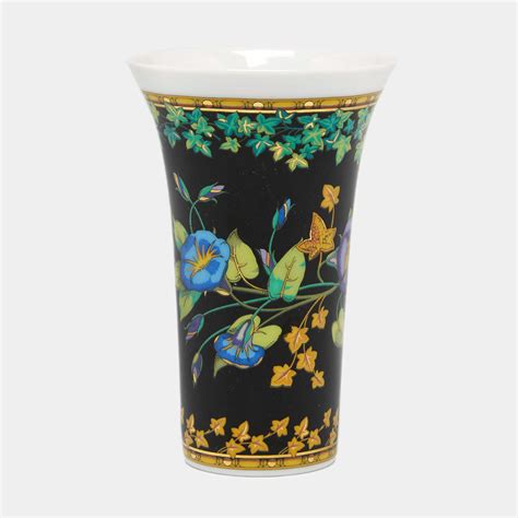 versace blac vase|Versace rosenthal plate.